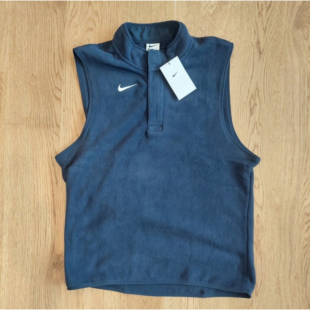 Nike Therma-FIT FLEECE Football Coaches Victory Vest Navy DA4965-419 Size S NWT